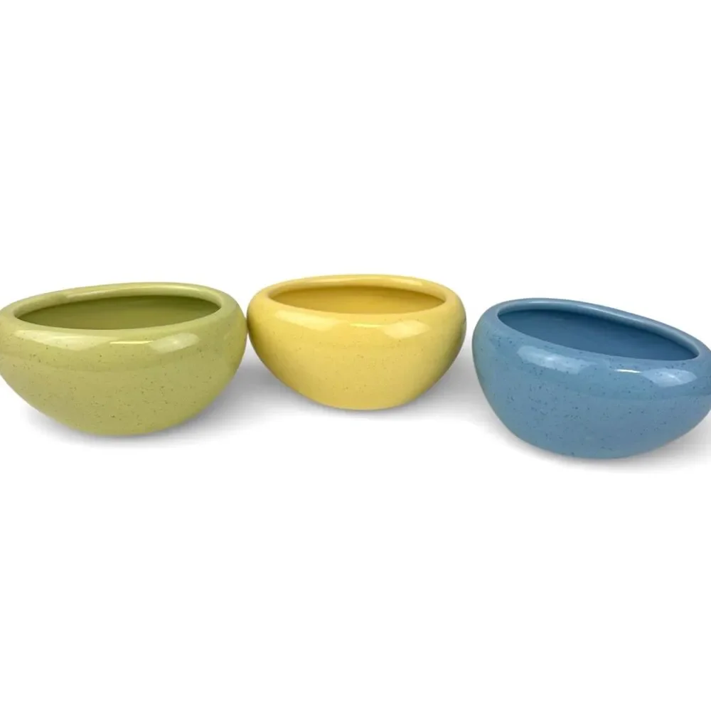 Williams-Sonoma Speckled Egg Shaped Ramekin Oven Safe Cookware Serve Dish Trio